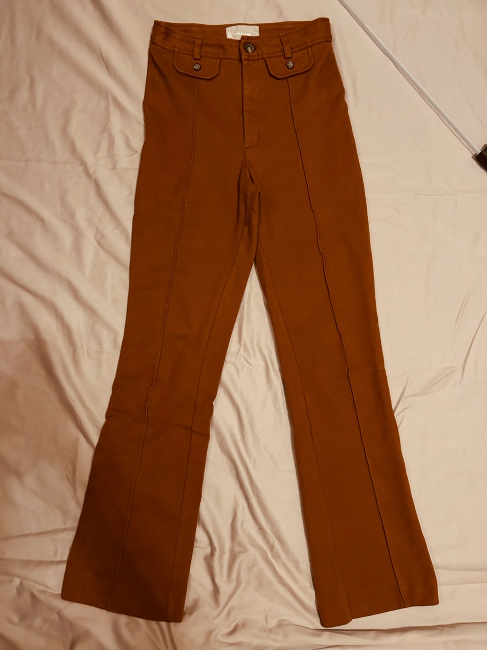 Everlane high waisted Brown Flare Pants - Classic Seam Front Size 2